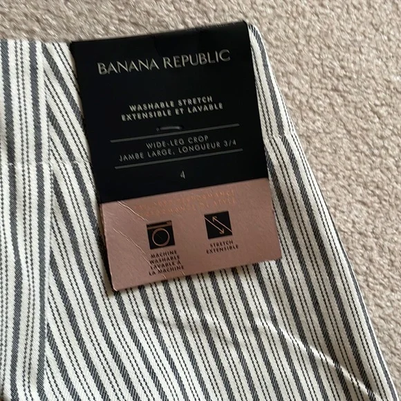 Banana republic wide crop stripe pants - Picture 4 of 7